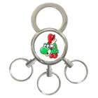 Carsons Collectibles 3 Ring Key Chain of Yoshi and Baby Mario Drawing