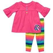 Carters Toddler Girls Tunic and Legging Set Pink/Rainbow 