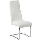 euro style italmodern rooney high back chair white chrome set