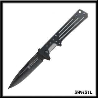 Wesson 6 SWHS1L Black Drop Point Blade/Black Alum. HandleFixed Blade 