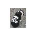 Chilly Dog Black Skull Dog Sweater   Size X small