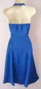 RALPH LAUREN Blue Linen Cocktail Versatile Dress 14 NWT  