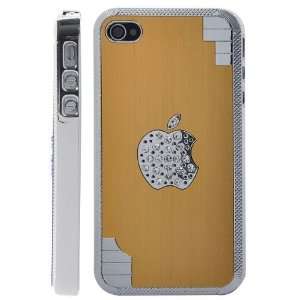  Aluminum Alloy Metal Drawing Hard Back Case for iPhone 4 