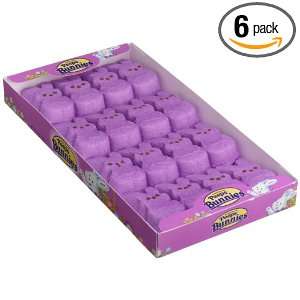 Marshmallow Peeps Lavender Bunnies, 4.5 Ounce, 16 Count Boxes (Pack of 