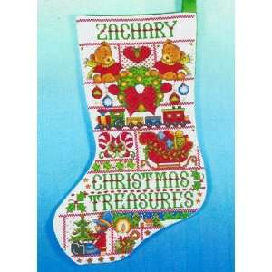  Cross Stitch Kit Christmas Treasures Stocking From Design 