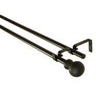 BCL Product Sourcing 58DBL86B Classic Ball Double Curtain Rod  Black 