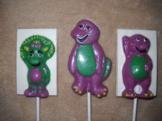   Decal 3 Round Dinosaur Barney Baby Bop Lollipops Lollipop  