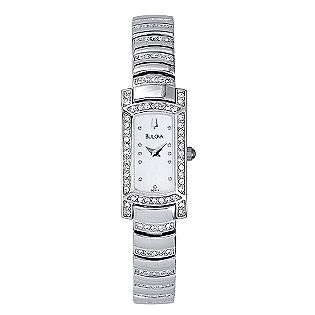 Bulova Ladies Swarovski Crystal Watch Watch With Pink Pearlized 