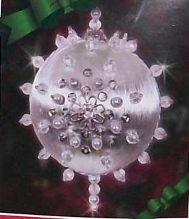   BEADED and SEQUINED 3 SATIN BALL CHRISTMAS Ornament Kit *NEW*  