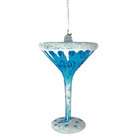   Happy Hour Mouth Blown Glass Snowflake Martini Christmas Ornament 5.5