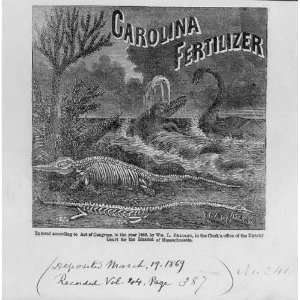  Carolina Fertilizer,Dinosaur,William L Bradley,MA,c1869 