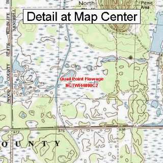 USGS Topographic Quadrangle Map   Quail Point Flowage, Wisconsin 