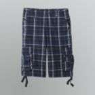 Roebuck & Co. Young Mens Belted Plaid Shorts
