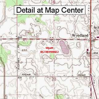  USGS Topographic Quadrangle Map   Wyatt, Indiana (Folded 