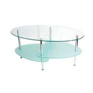 Walker Edison 38 in. Wave Oval Coffee Table 