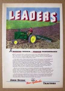 1954 John Deere Tractor Ad In modern design proved performance  