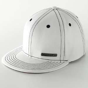 Tony Hawk® White Baseball Cap with Black Stitching & Silver Metal 