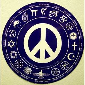 Religious Symbols Peace Sign Hippie Hippy Cool Bumper Stickers Art 
