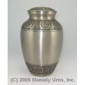  9 Pewter with Flowers   Engravable Urn