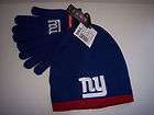 new york giants reebok kids winter knit hat gloves set