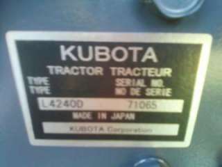 2011 Kubota L4240 Tractor with Cab and Loader  