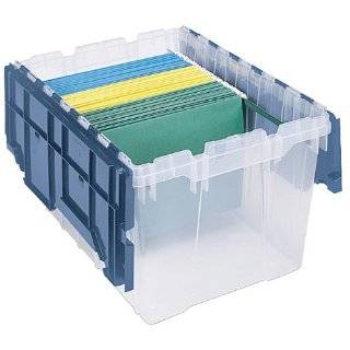   12 Gallon Plastic Storage Hanging File Box with Attached Lid
