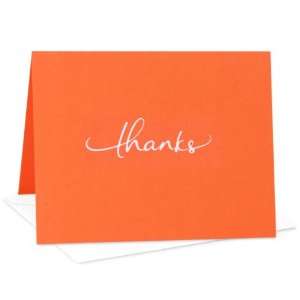   , Box Set of 6 Note Cards, Thanks (Orange)
