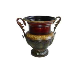  14.25 ht Wrought Iron Jar Bottle Decor Vase Display 