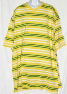   New Yellow Stripped V Neck Shirt Size 5XL 6XL Big & Tall  