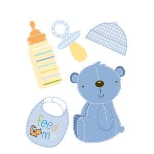  Blue Teddy Bear Sticker Sheet