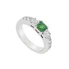 Emerald Channel Cut Ring  