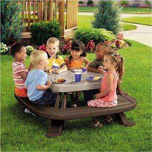Little Tikes Fold n Store Table with Market Umbrella  