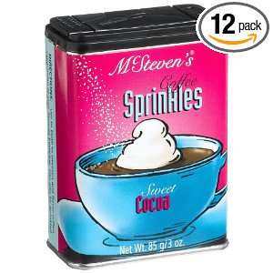 McStevens Coffee Sprinkles, Sweet Cocoa, 3 Ounce Tins (Pack of 12 