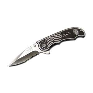  New Spring Assisted Pocket Knife Folding Blade POLICE 
