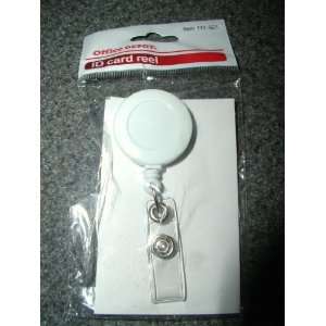  OFFICE DEPOT ID CARD BADGE REEL #111 921 WHITE Office 