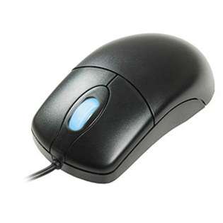 DCT Factory Lite up 3 button Optical Mouse, PS2, Black 