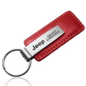   Cherokee Red Leather Car Key Chain, Official Licensed Automotive