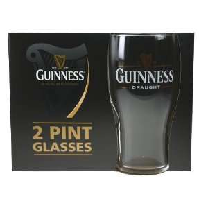  Guinness Collectible Signature Harp Tulip Glasses (2 Pack 