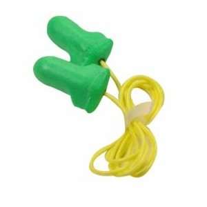 R3 Safety LPF30 Ear Plugs, w/ Cord, 100/BX, Green/Yellow