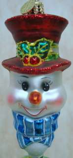 RADKO Frosty Top Drop Snowman ORNAMENT Twist 1014994  