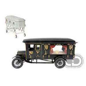  1921 Ford Model T Ornate Carved Hearse 1/18 Black Toys 