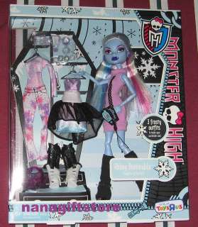 NIB Monster High Doll ABBEY BOMINABLE 3 Frosty Outfits  