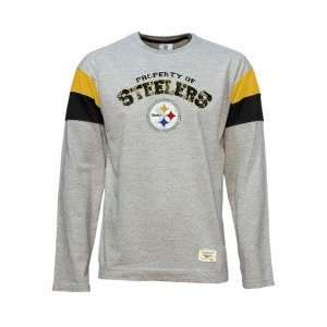  Reebok Pittsburgh Steelers Youth Ash Athletic Striped Long 