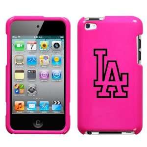 APPLE IPOD TOUCH ITOUCH 4 4TH BLACK LA DODGERS OUTLINE ON A PINK HARD 