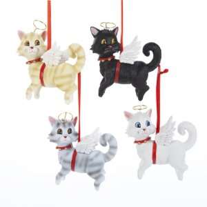  Pack of 8 Angel Kitty Cat Figure Christmas Ornaments 3 