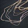   antique style jewellery multi chain strand gold plated long necklace