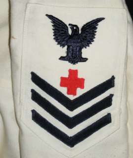 WWII US Navy Insignia Medical Patches Pull Over Tunics and Hats 1942 