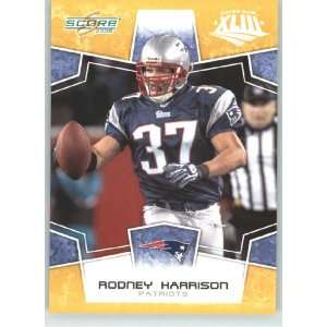  Limited Edition Super Bowl XLIII Gold Border # 190 Rodney Harrison 