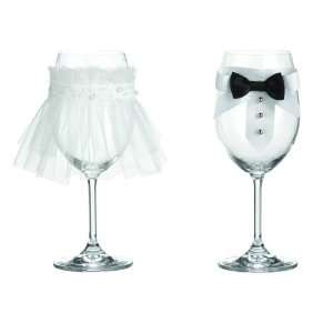  Toast to the Bride & Groom   Wine Glass Décor Kitchen 