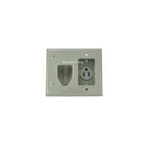 Brand New Recessed Low Voltage Cable Wall Plate WITH Recessed Power 